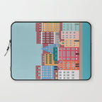 Denmark, Nyhavn, Copenhagen Travel Poster Laptop Sleeve Gallery Image 1