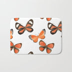 Orange Butterflies Bath Mat Gallery Image 1