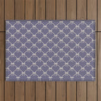 Bows & Ribbons Pattern XXXIII Neutral Lavender Purple Outdoor Rug Gallery Image 1