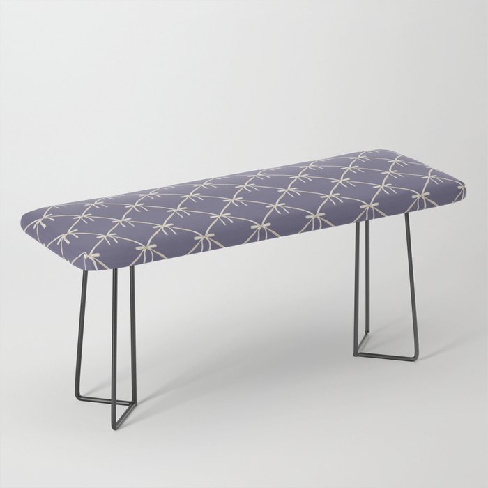 Bows & Ribbons Pattern XXXIII Neutral Lavender Purple Bench Gallery Image 1