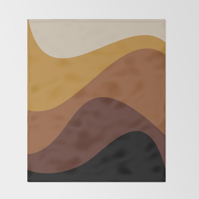 Abstract Color Waves XXVII Throw Blanket Gallery Image 2