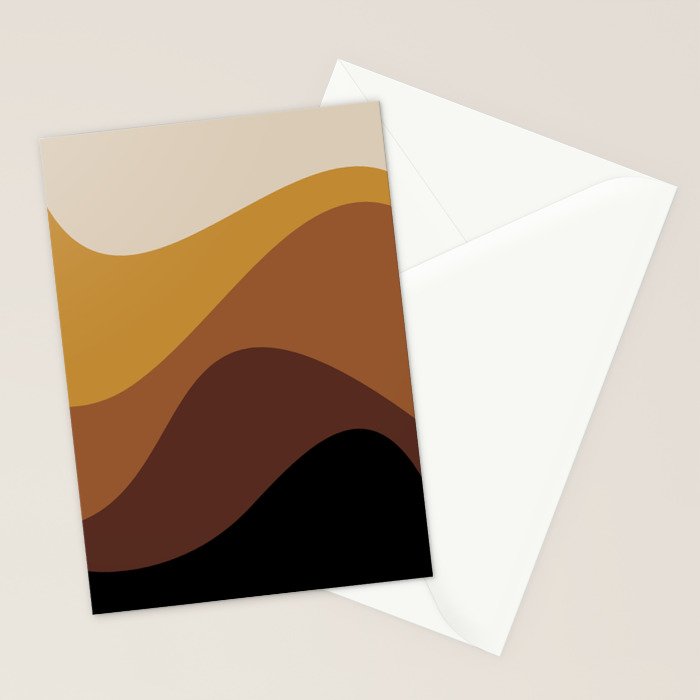 Abstract Color Waves XXVII Stationery Card Gallery Image 2