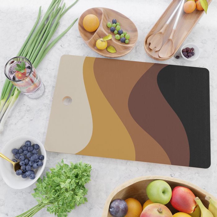 Abstract Color Waves XXVII Cutting Board Gallery Image 2