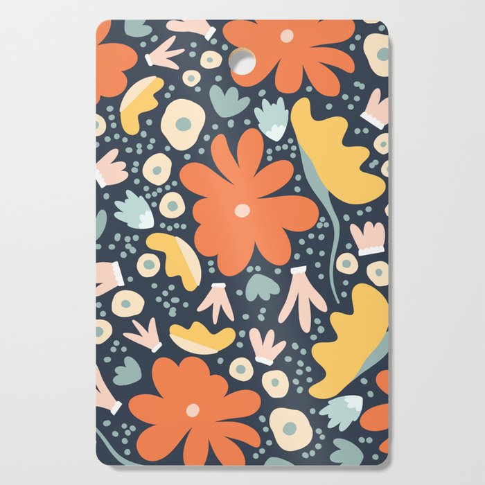 Orange flowers Cutting Board Gallery Image 1