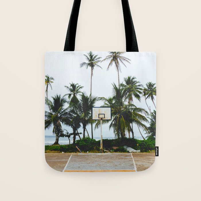 Basketball on Isla Bastimento, Bocas del Toro, Panama Tote Bag Gallery Image 1