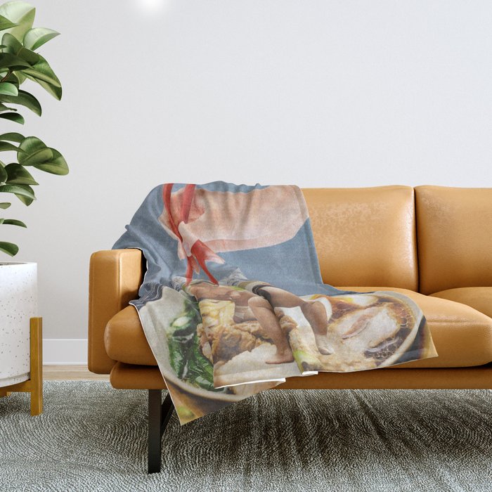 Fuji, Sumo, Ramen // Japan Love Throw Blanket Gallery Image 1