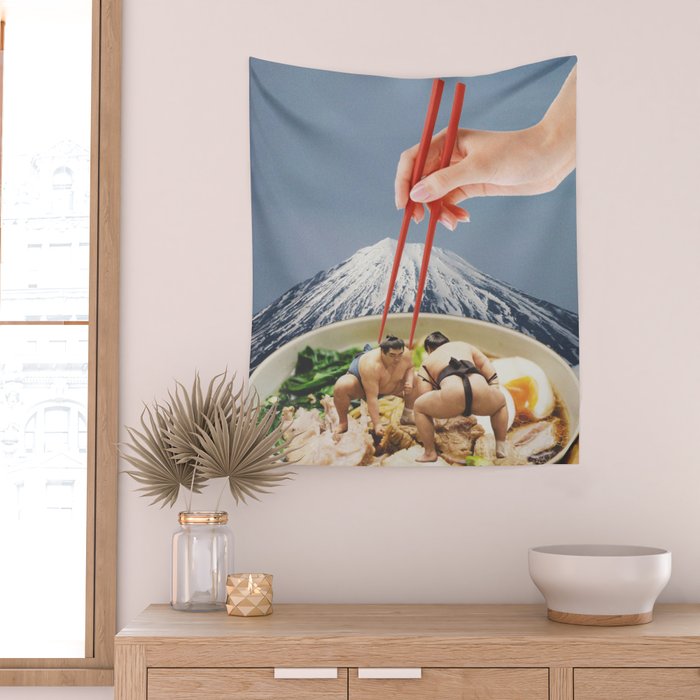 Fuji, Sumo, Ramen // Japan Love Wall Tapestry Gallery Image 2