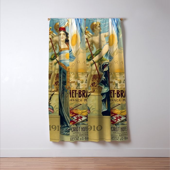 1910 Fernet Branca Liqueur Aperitif Advertisement Window Curtain Gallery Image 3