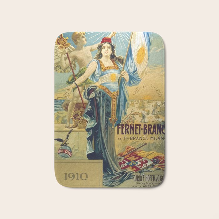 1910 Fernet Branca Liqueur Aperitif Advertisement Bath Mat Gallery Image 1