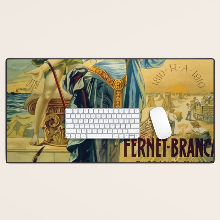 1910 Fernet Branca Liqueur Aperitif Advertisement Desk Mat Gallery Image 1