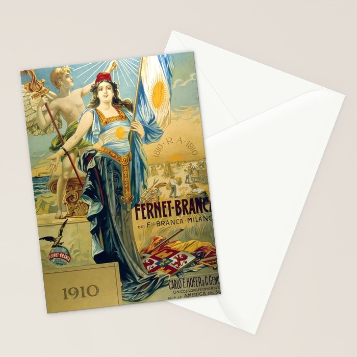 1910 Fernet Branca Liqueur Aperitif Advertisement Stationery Card Gallery Image 2