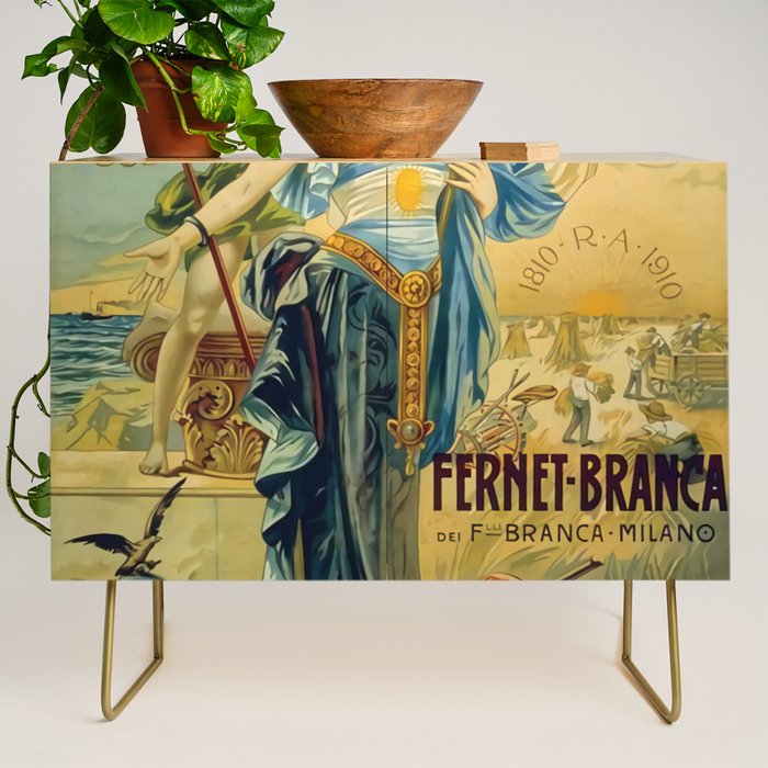 1910 Fernet Branca Liqueur Aperitif Advertisement Credenza Gallery Image 1