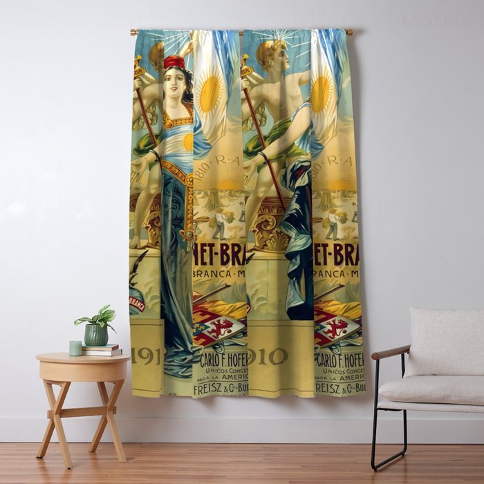 1910 Fernet Branca Liqueur Aperitif Advertisement Window Curtain Gallery Image 5