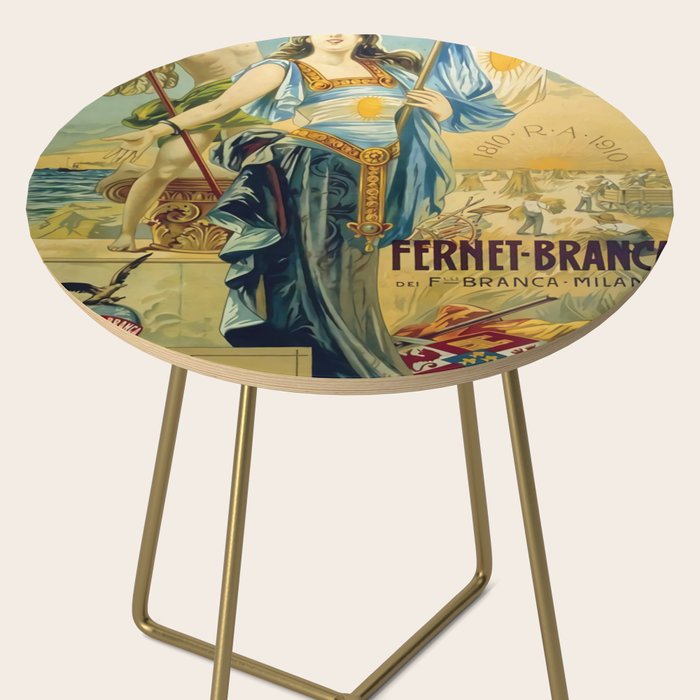 1910 Fernet Branca Liqueur Aperitif Advertisement Side Table Gallery Image 2
