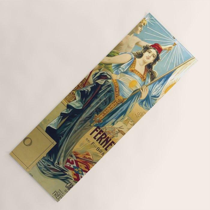 1910 Fernet Branca Liqueur Aperitif Advertisement Yoga Mat Gallery Image 1