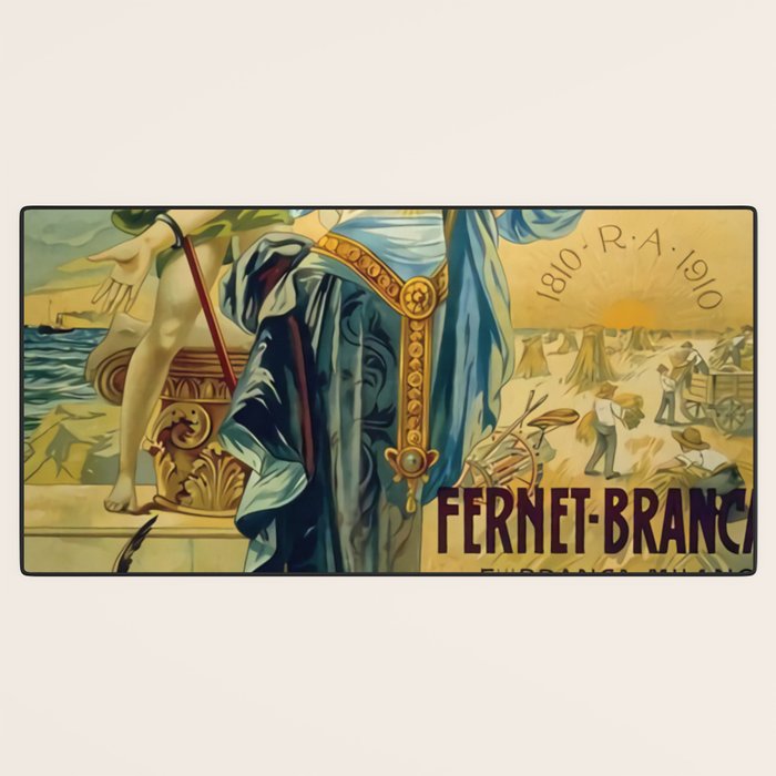 1910 Fernet Branca Liqueur Aperitif Advertisement Desk Mat Gallery Image 3