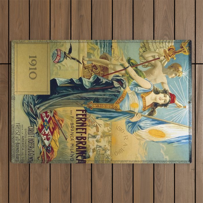 1910 Fernet Branca Liqueur Aperitif Advertisement Outdoor Rug Gallery Image 1