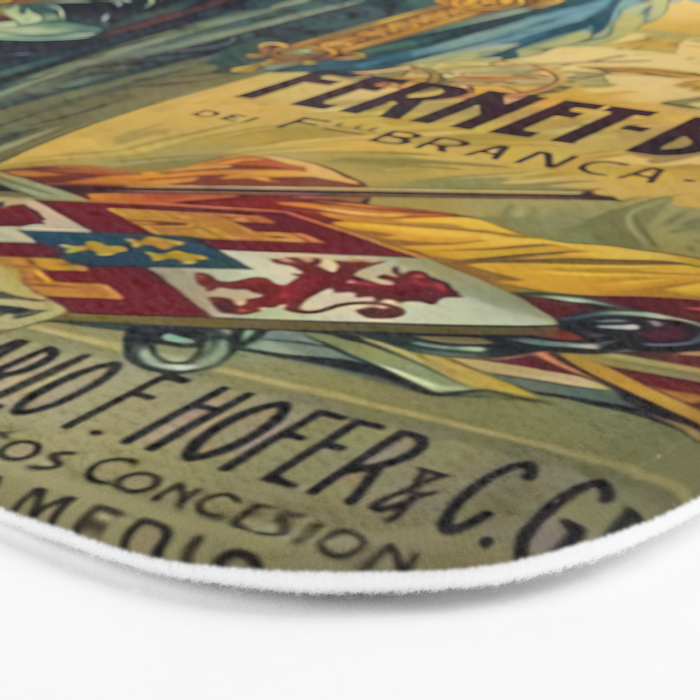 1910 Fernet Branca Liqueur Aperitif Advertisement Bath Mat Gallery Image 3