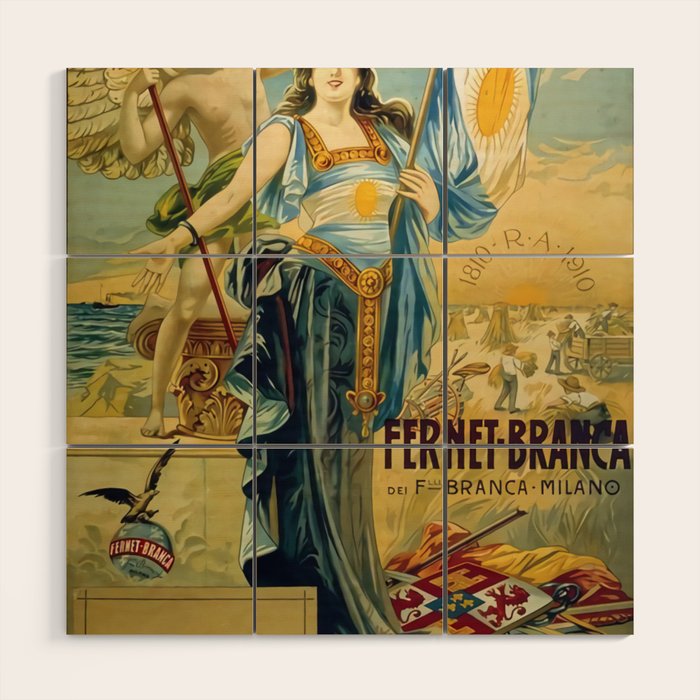 1910 Fernet Branca Liqueur Aperitif Advertisement Wood Wall Art Gallery Image 1