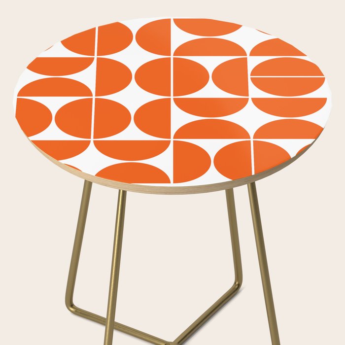 Mid Century Modern Geometric 04 Orange Side Table Gallery Image 2