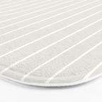 Minimal Line Curvature XI Natural Off White Mid Century Modern Arch Abstract Bath Mat Gallery Image 3
