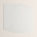 Minimal Line Curvature XI Natural Off White Mid Century Modern Arch Abstract Wrapping Paper Gallery Image 3