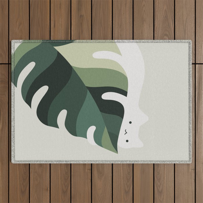 Cat and Plant 12C Outdoor Rug Gallery Image 1