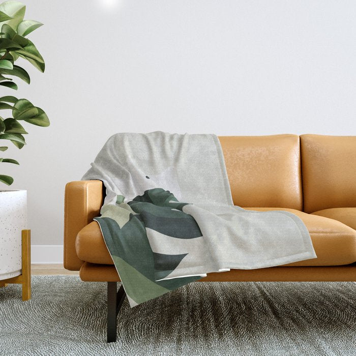 Cat and Plant 12C Throw Blanket Gallery Image 1