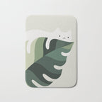 Cat and Plant 12C Bath Mat Gallery Image 1
