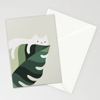 Cat and Plant 12C Stationery Card Gallery Image 2