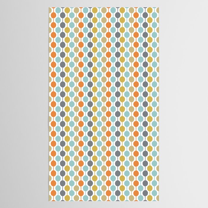 Retro Circles Mid Century Modern Background Tablecloth Gallery Image 2