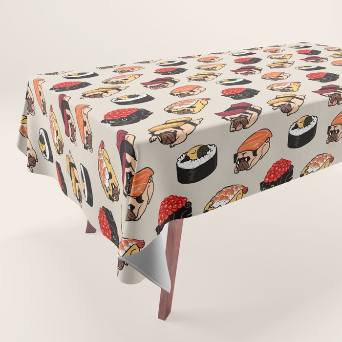 Sushi Pug Tablecloth Gallery Image 1