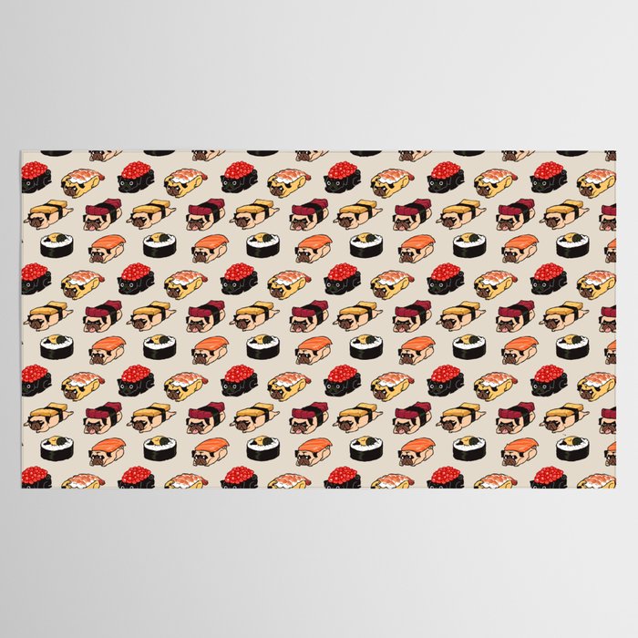 Sushi Pug Tablecloth Gallery Image 2