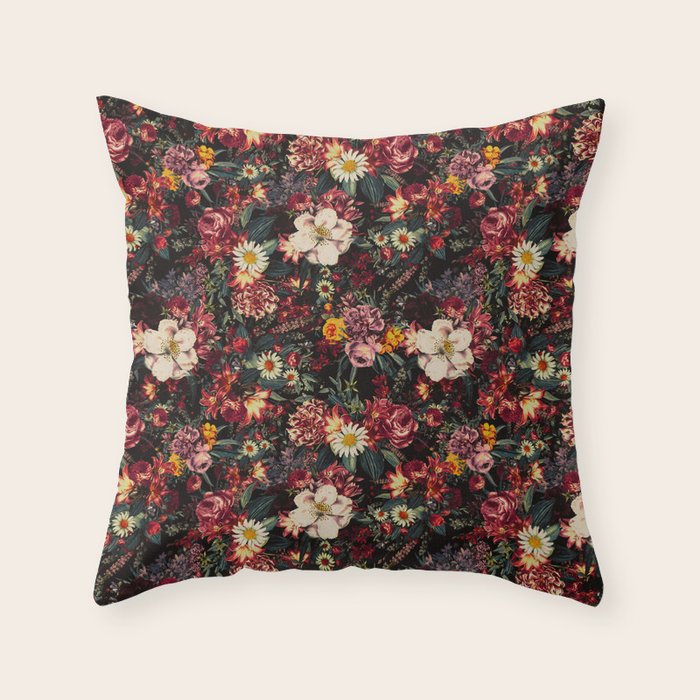 Autumn Winter Flowers II Throw Pillow Gallery Image 6