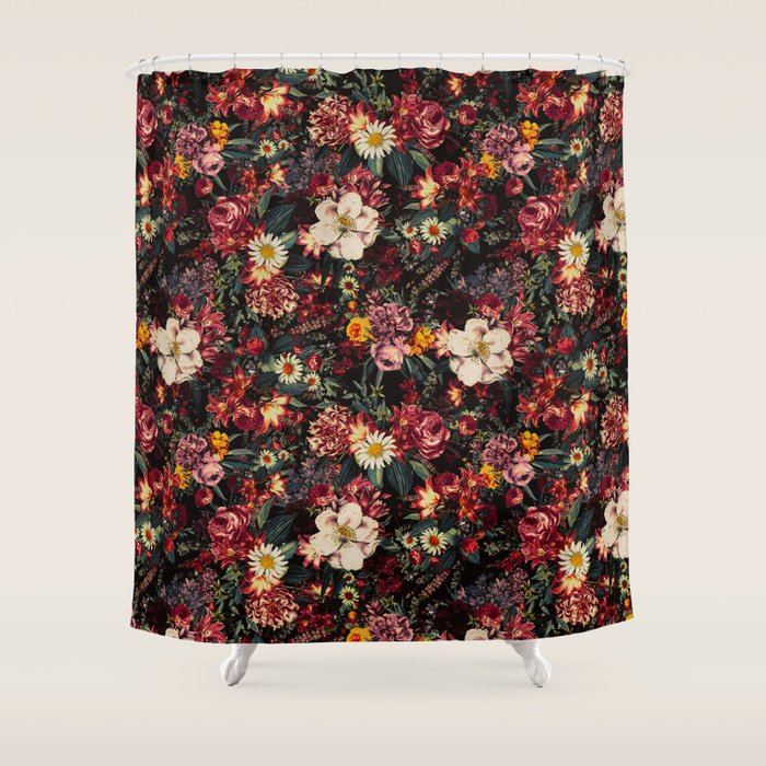 Autumn Winter Flowers II Shower Curtain Gallery Image 1