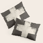 Ski Patrol Sign Cross X Vintage Pillow Sham Gallery Image 3