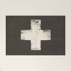 Ski Patrol Sign Cross X Vintage Welcome Mat Gallery Image 1