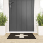 Ski Patrol Sign Cross X Vintage Welcome Mat Gallery Image 3