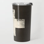 Ski Patrol Sign Cross X Vintage Travel Mug Gallery Image 2