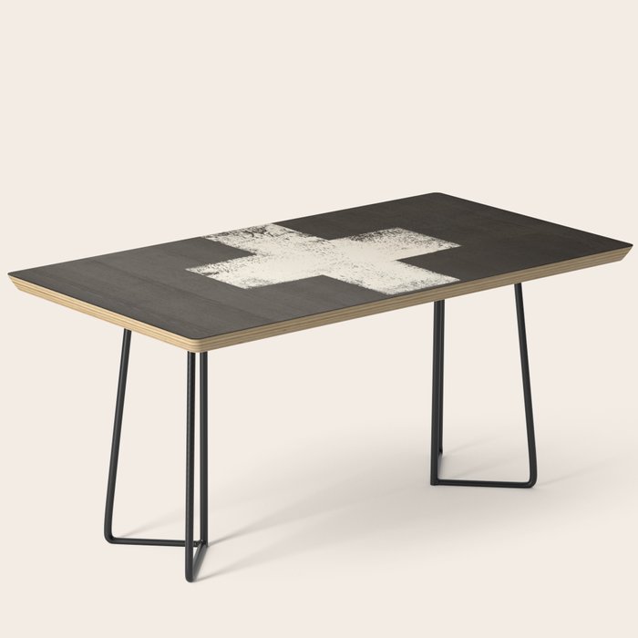 Ski Patrol Sign Cross X Vintage Coffee Table Gallery Image 1