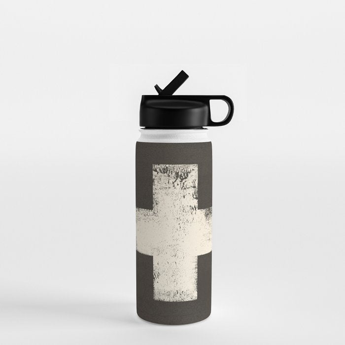 Ski Patrol Sign Cross X Vintage Water Bottle Gallery Image 1