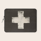Ski Patrol Sign Cross X Vintage Laptop Sleeve Gallery Image 1