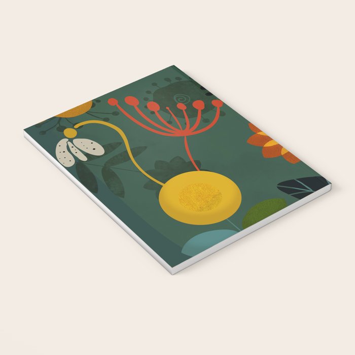 mid century garden summer relax Notebook Gallery Image 3