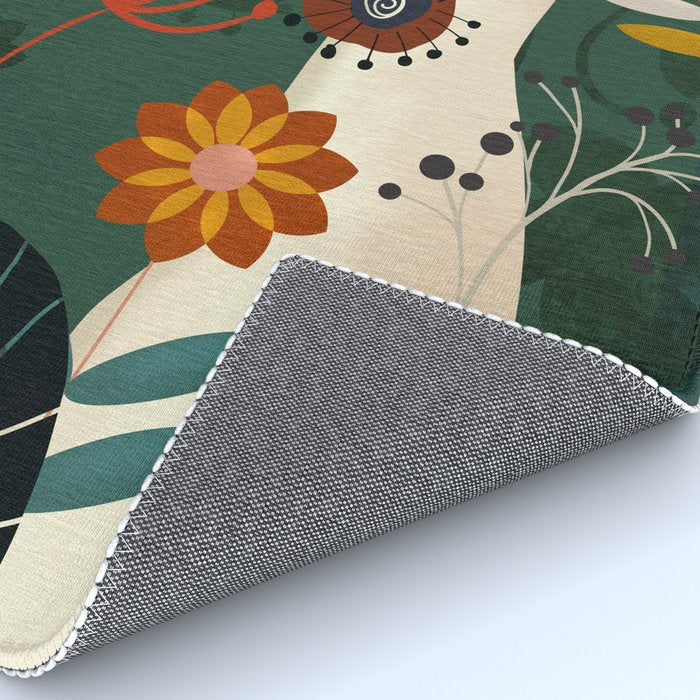 mid century garden summer relax Rug Gallery Image 4