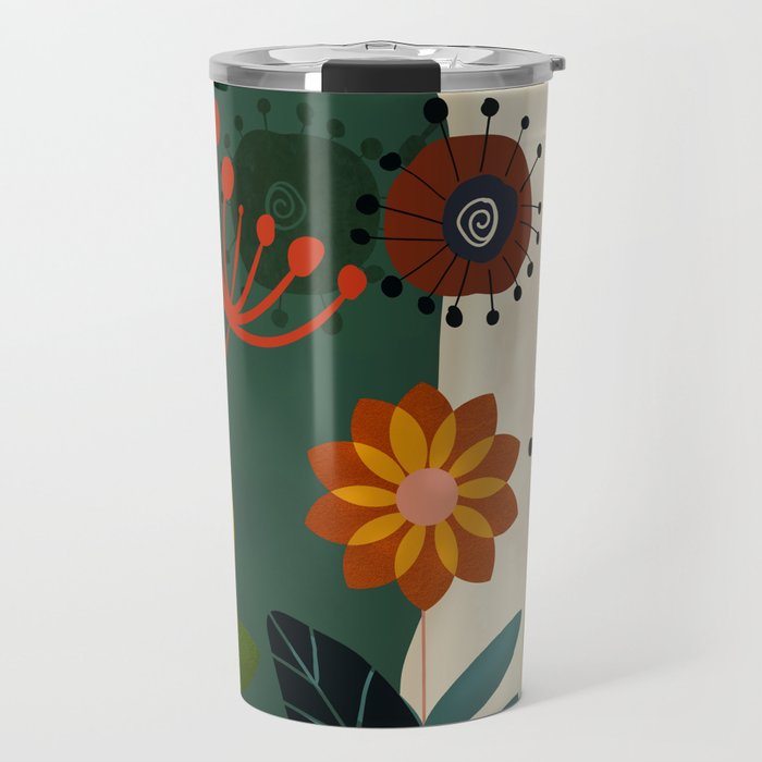 mid century garden summer relax Travel Mug Gallery Image 1