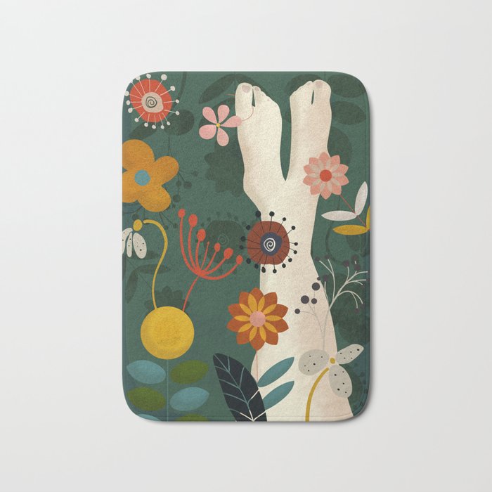 mid century garden summer relax Bath Mat Gallery Image 1