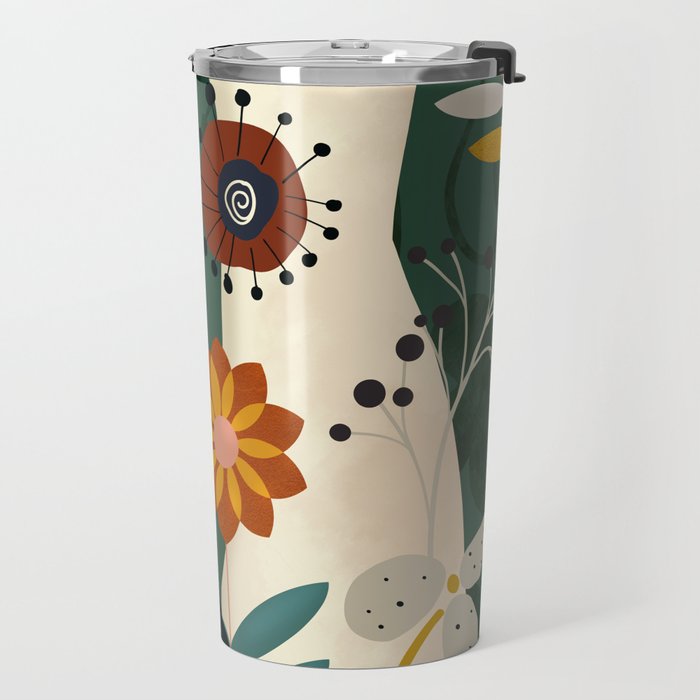 mid century garden summer relax Travel Mug Gallery Image 2