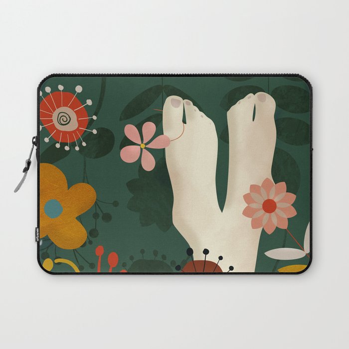 mid century garden summer relax Laptop Sleeve Gallery Image 1