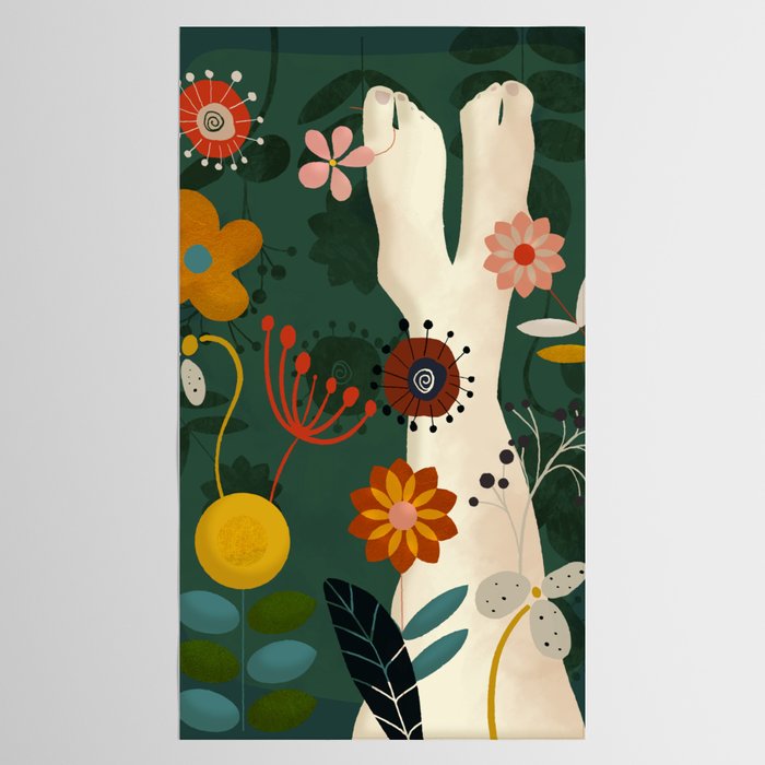 mid century garden summer relax Tablecloth Gallery Image 2