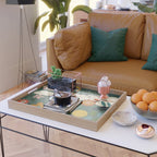 mid century garden summer relax Serving Tray Gallery Image 2